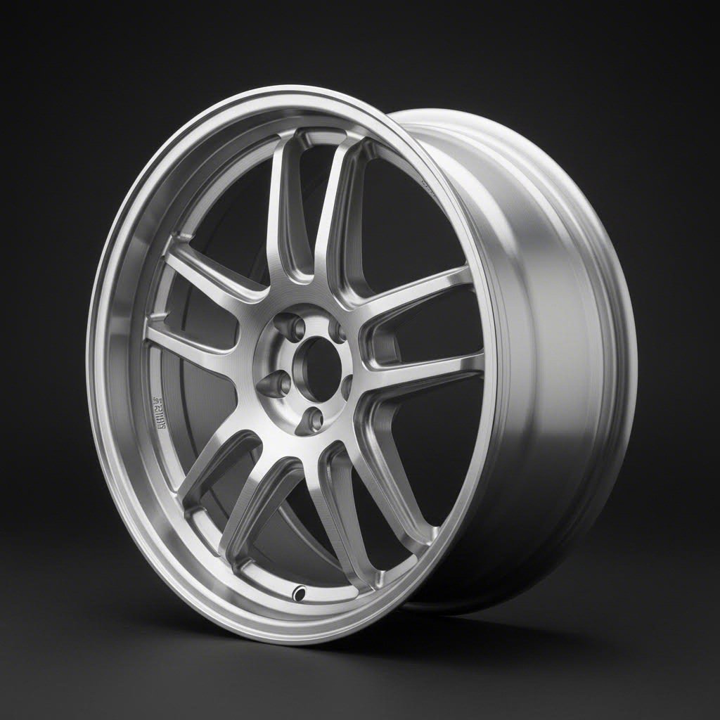 forged aluminum wheel cross section showing aligned grain structure