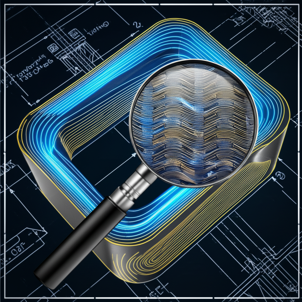 illustration of optimized grain flow in a forged part indicating superior strength