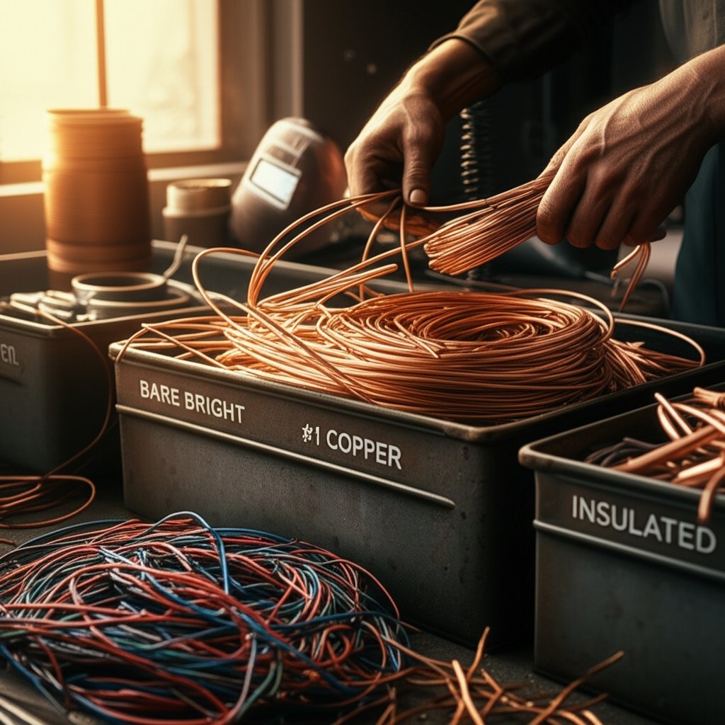 sorting copper by grade helps maximize your scrap value
