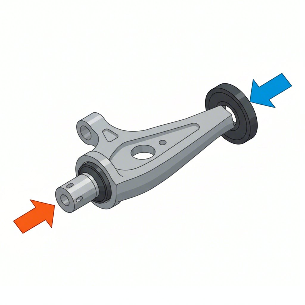 diagram illustrating the necessary removal of ball joints and bushings