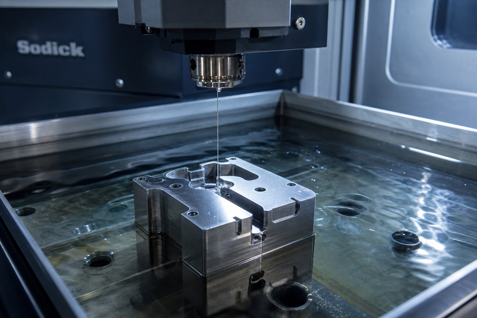 info-1-1 wire edm machining a hardened tool steel punch profile during the stamping die manufacturing process