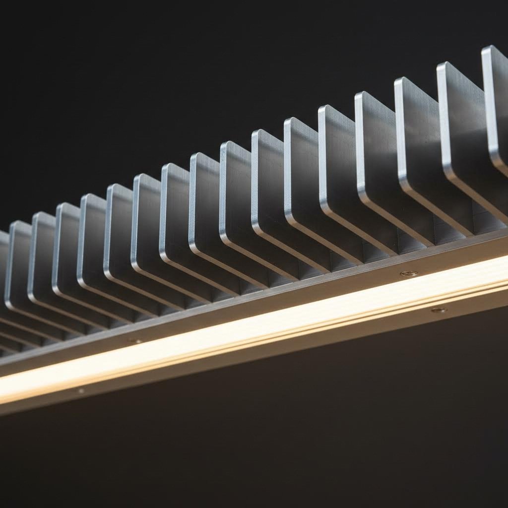 led lighting fixture featuring integrated aluminum heat sink for thermal management