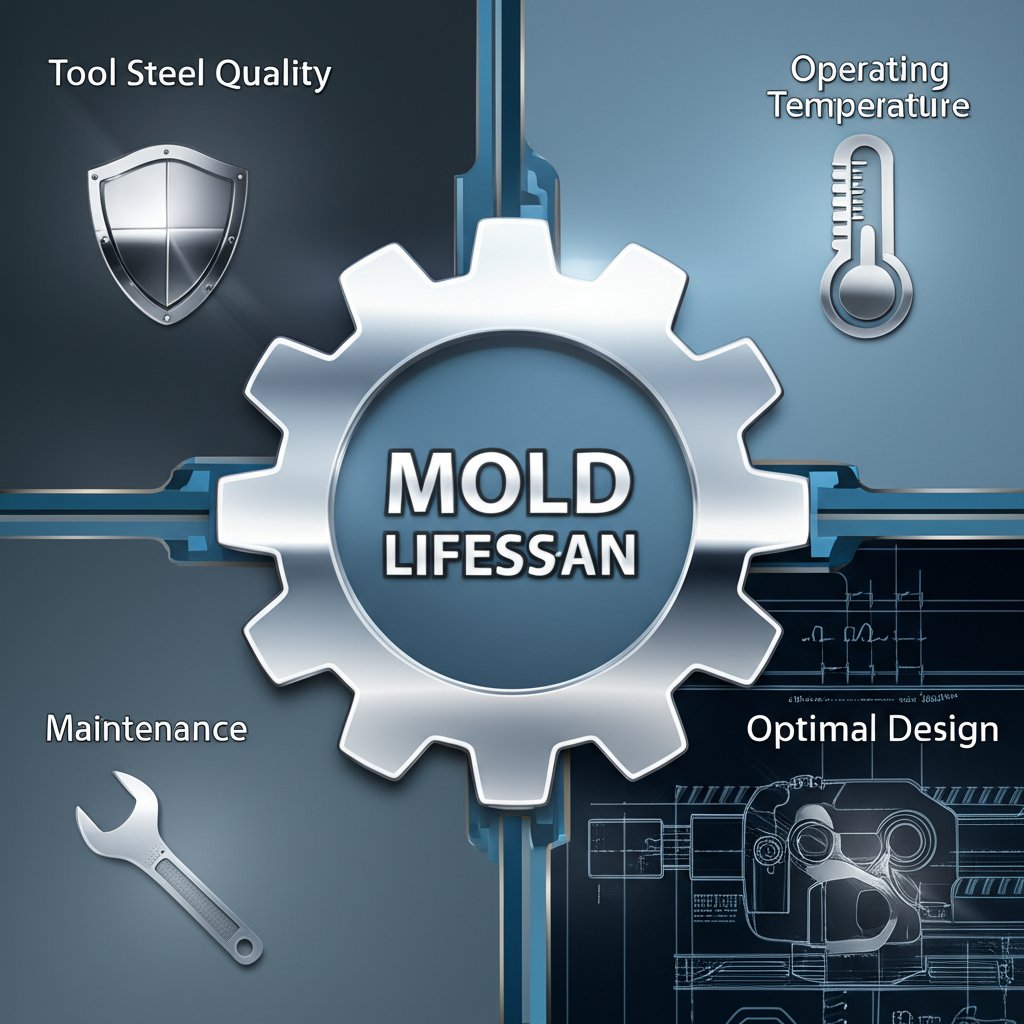 diagram showing the critical factors that influence die casting mold durability
