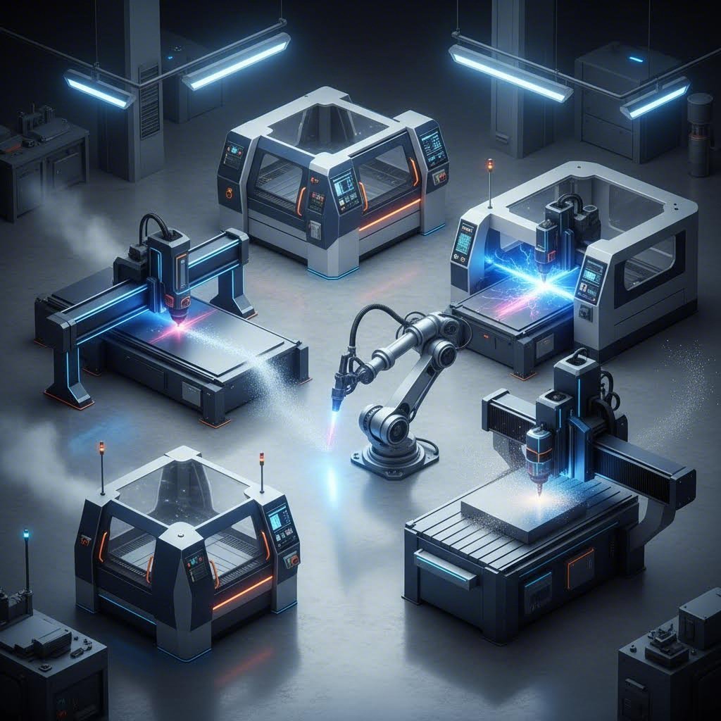 industrial cutting technologies including laser waterjet plasma and cnc routing