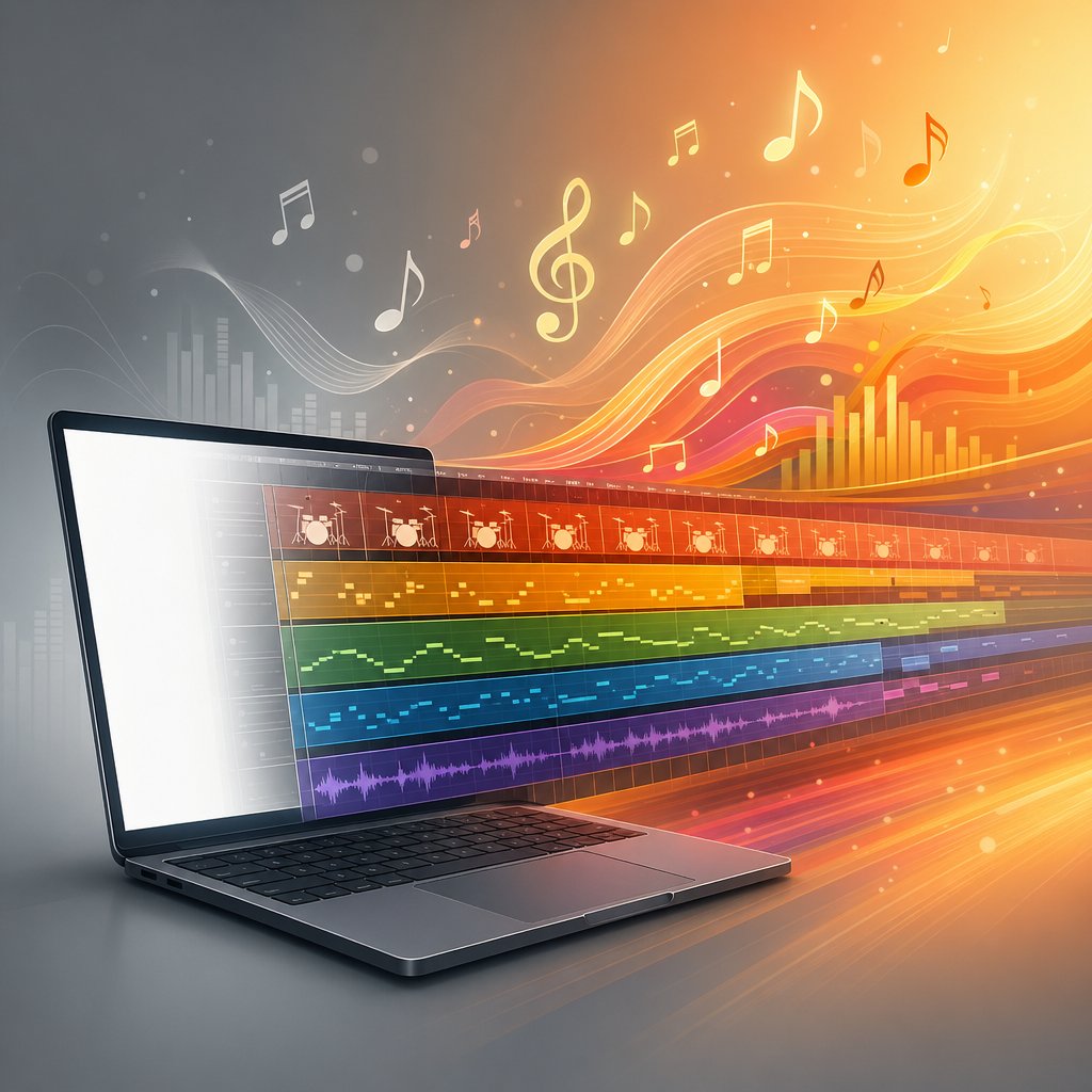 from a blank screen to a finished track showing the creative journey of building your first beat