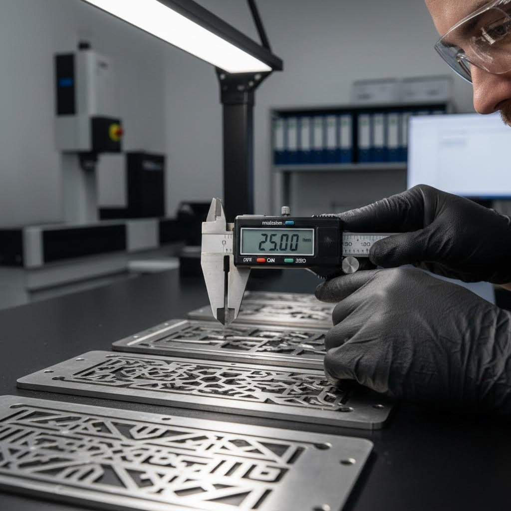 quality inspection of precision laser cut metal components