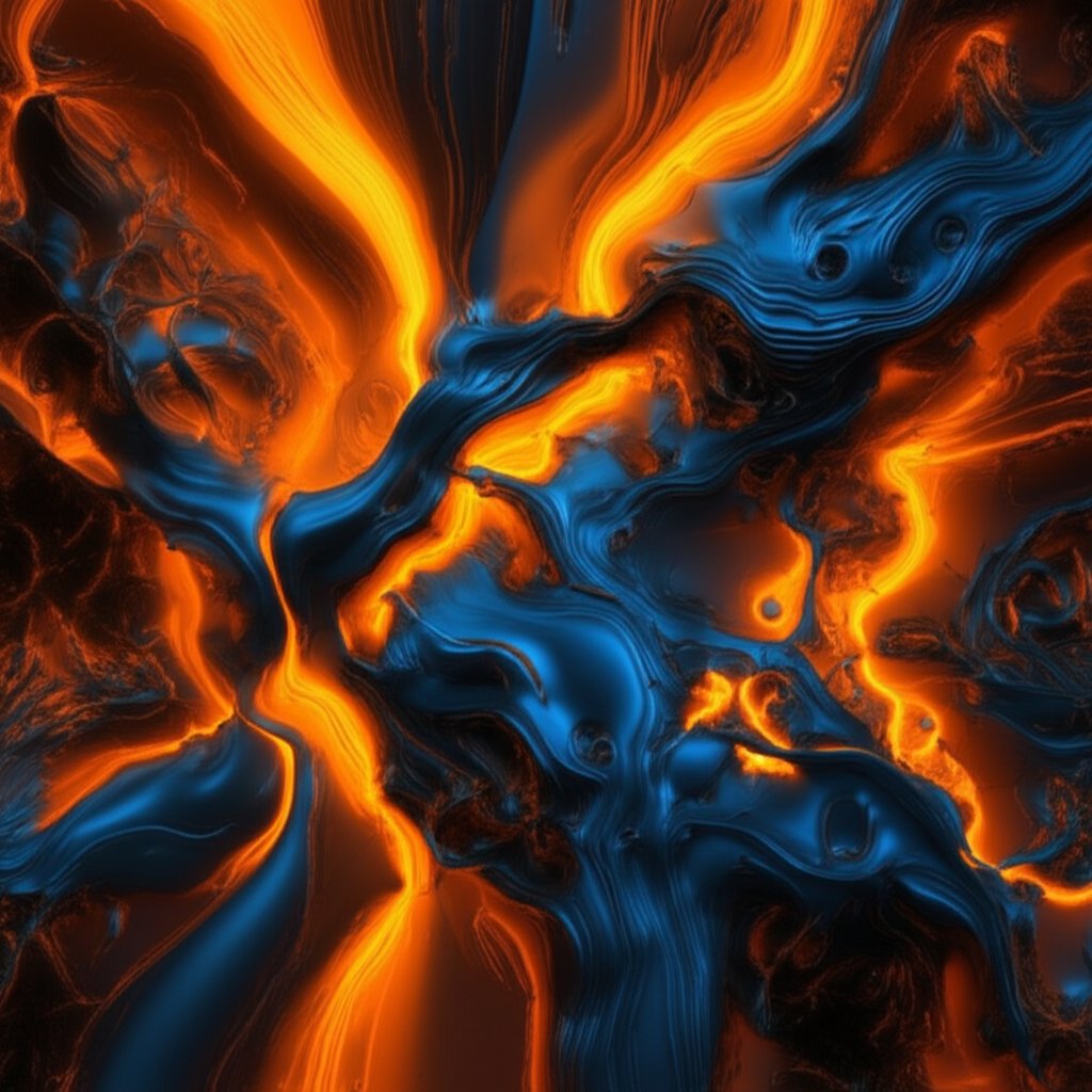 an abstract representation of molten metal flow inside a die cast mold