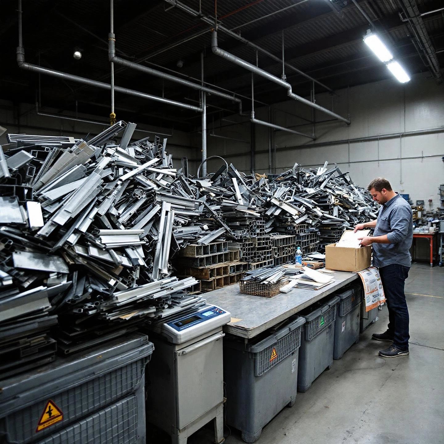 properly sorted and prepared aluminum scrap ready for recycling