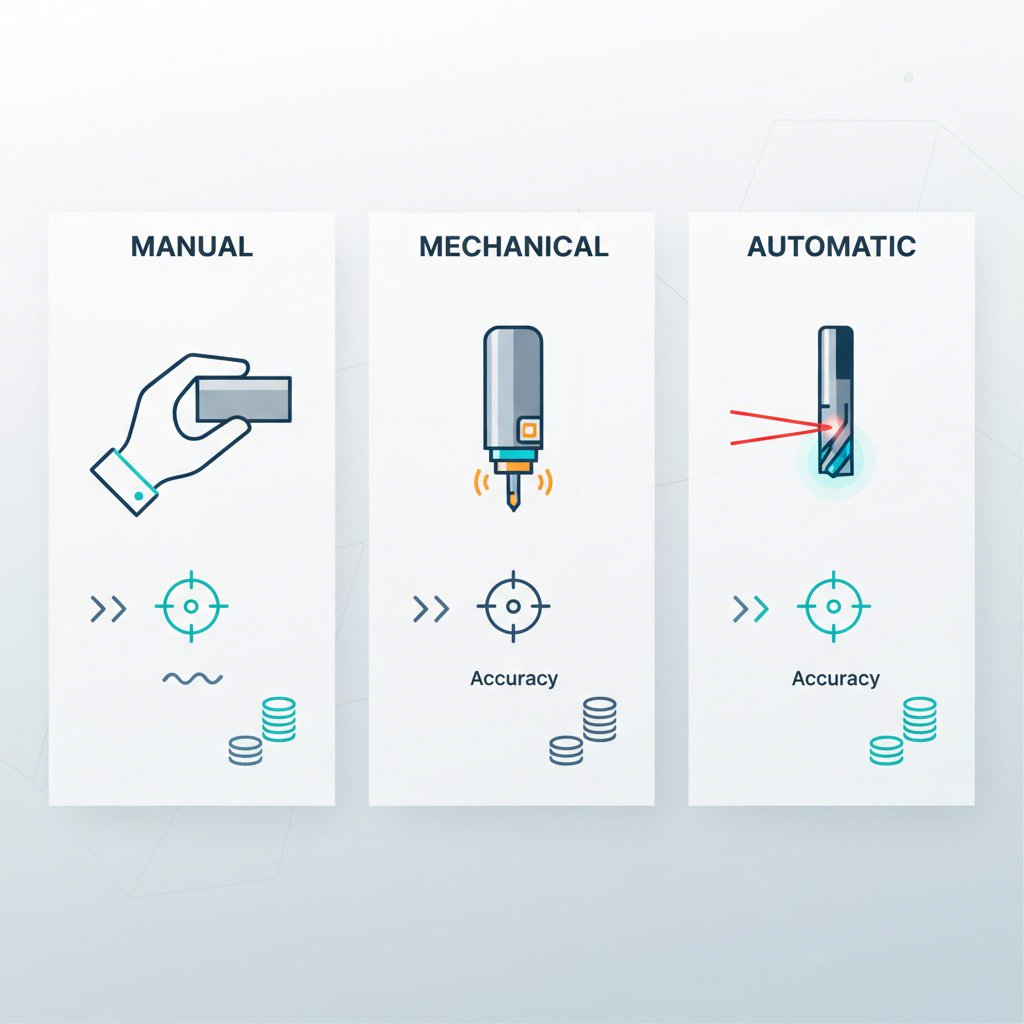 comparison of manual mechanical and laser tool setting methods