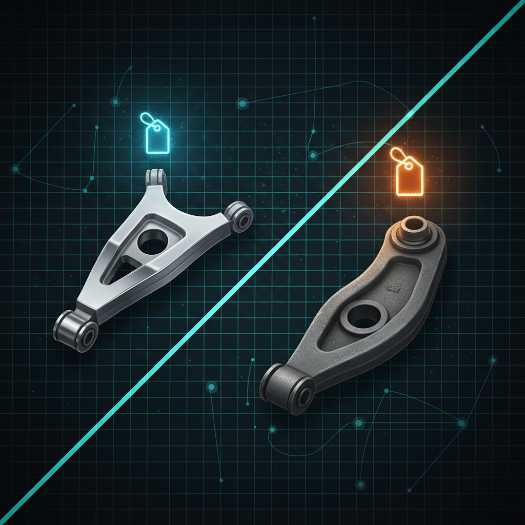 a conceptual comparison of stamped steel versus forged control arm cost and construction