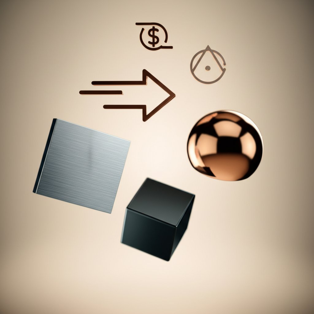 conceptual representation of selecting materials based on project criteria
