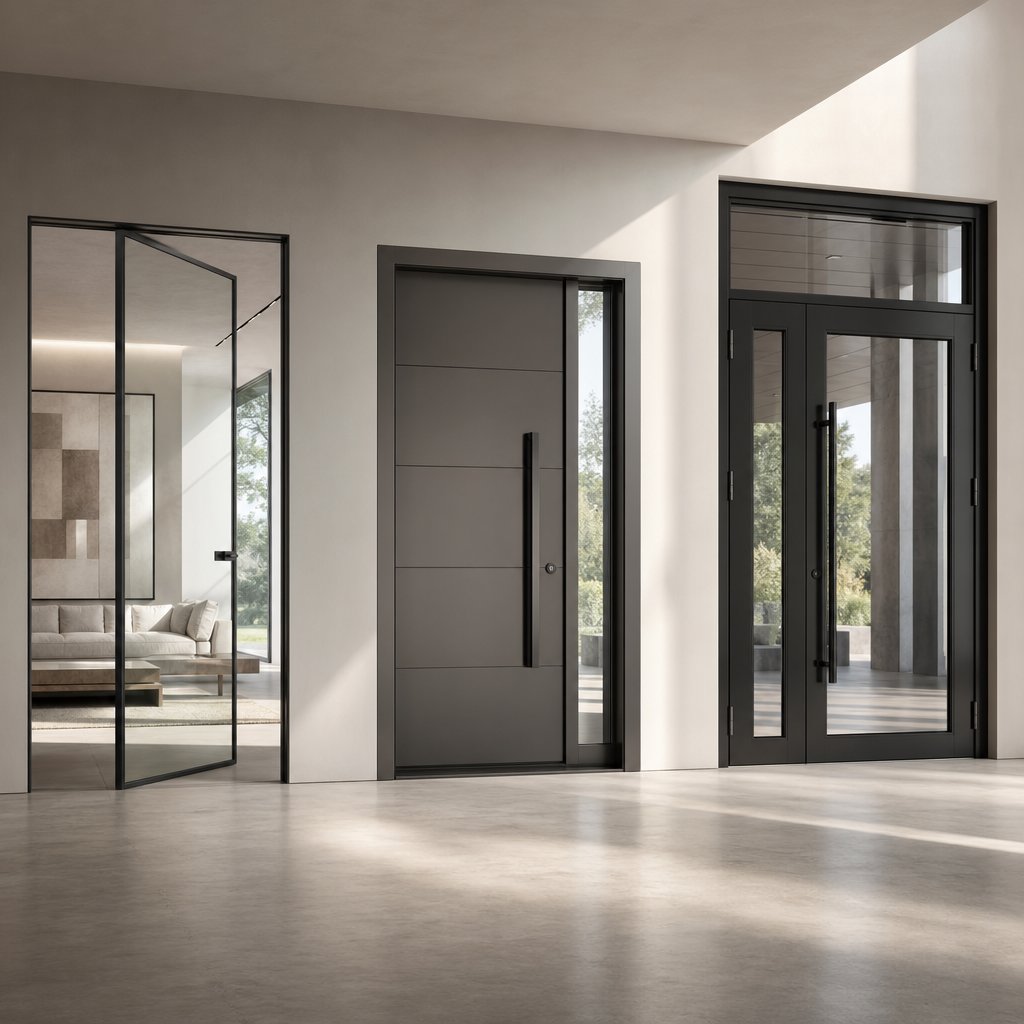 aluminum door profiles vary by interior and exterior use