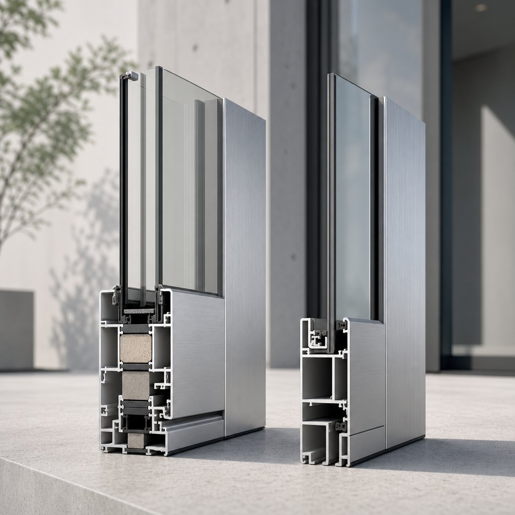 thermal break and sightline choices shape door performance