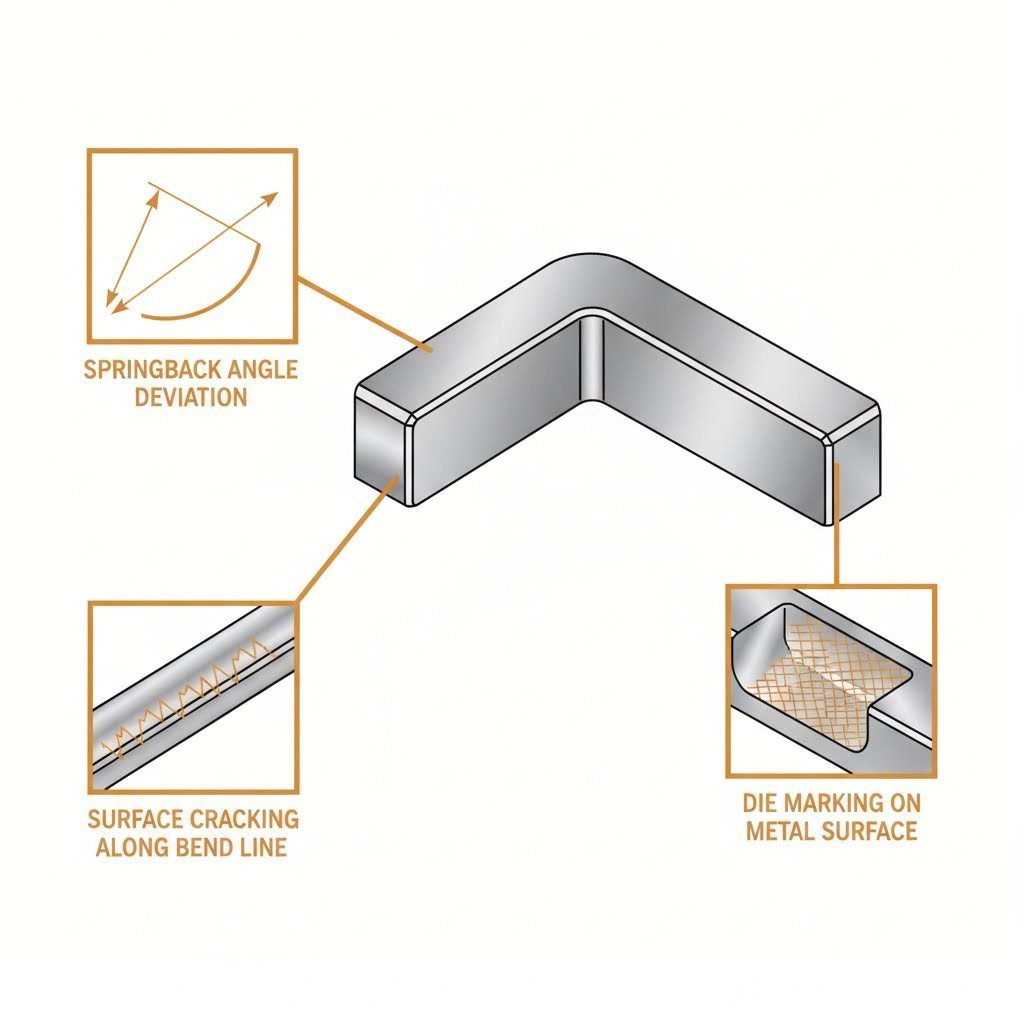 common metal bending defects including springback cracking and surface marking