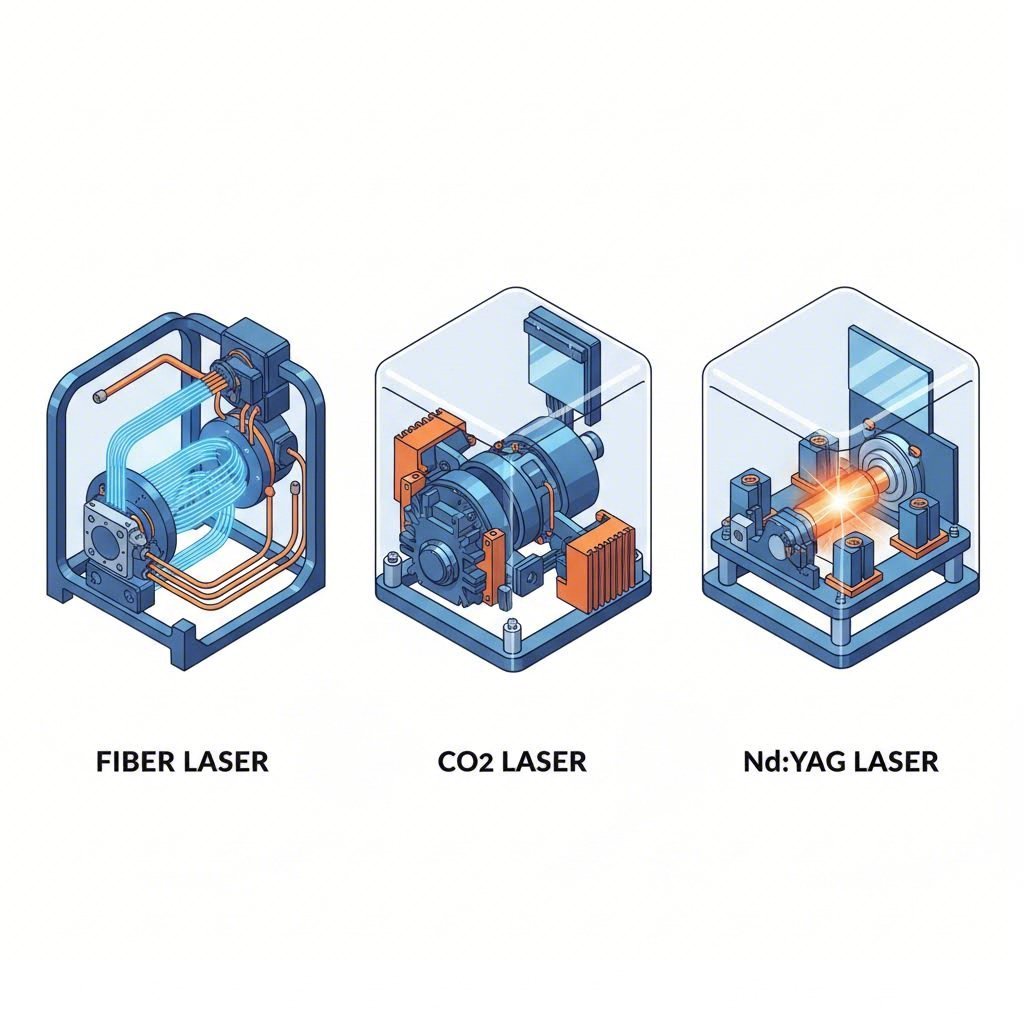 three primary laser cutting technologies fiber co2 and nd yag systems compared