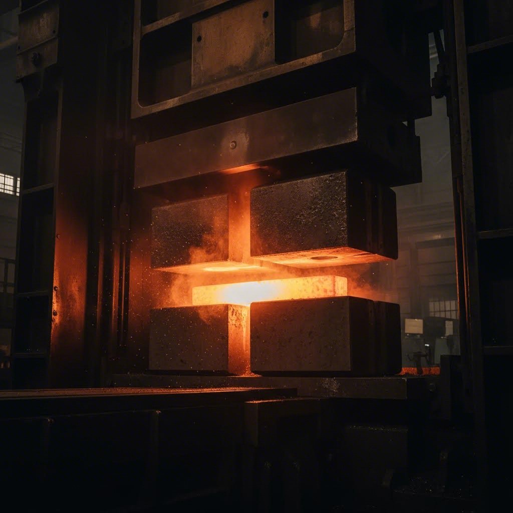 closed die hot forging process creates complex steering knuckle geometries with optimal grain structure