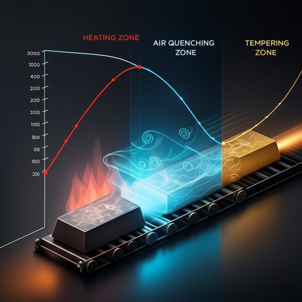 a visual diagram of the critical heat treatment stages for h13 steel