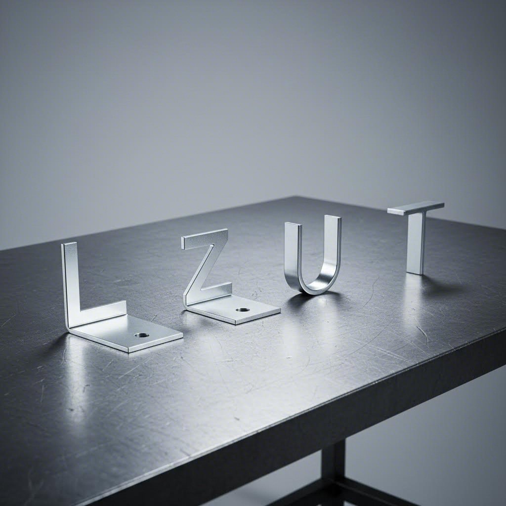 common sheet metal bracket types including l z u c and t configurations