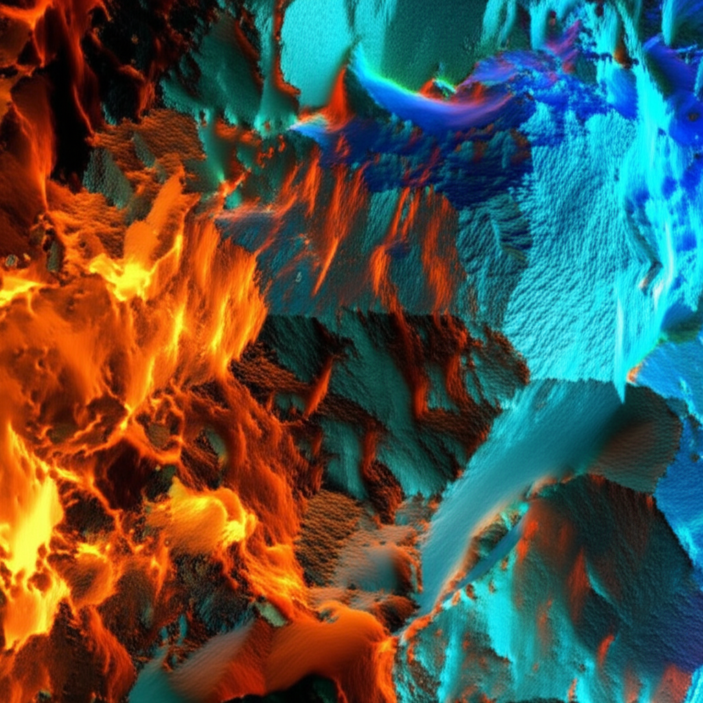 conceptual illustration of metals microstructure being refined by heat treatment