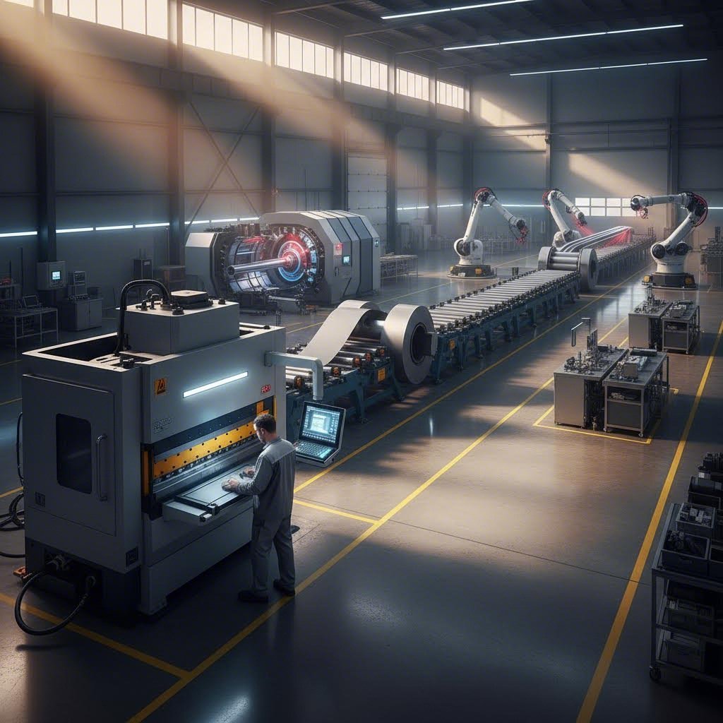 manufacturing facility equipped with diverse metal bending capabilities