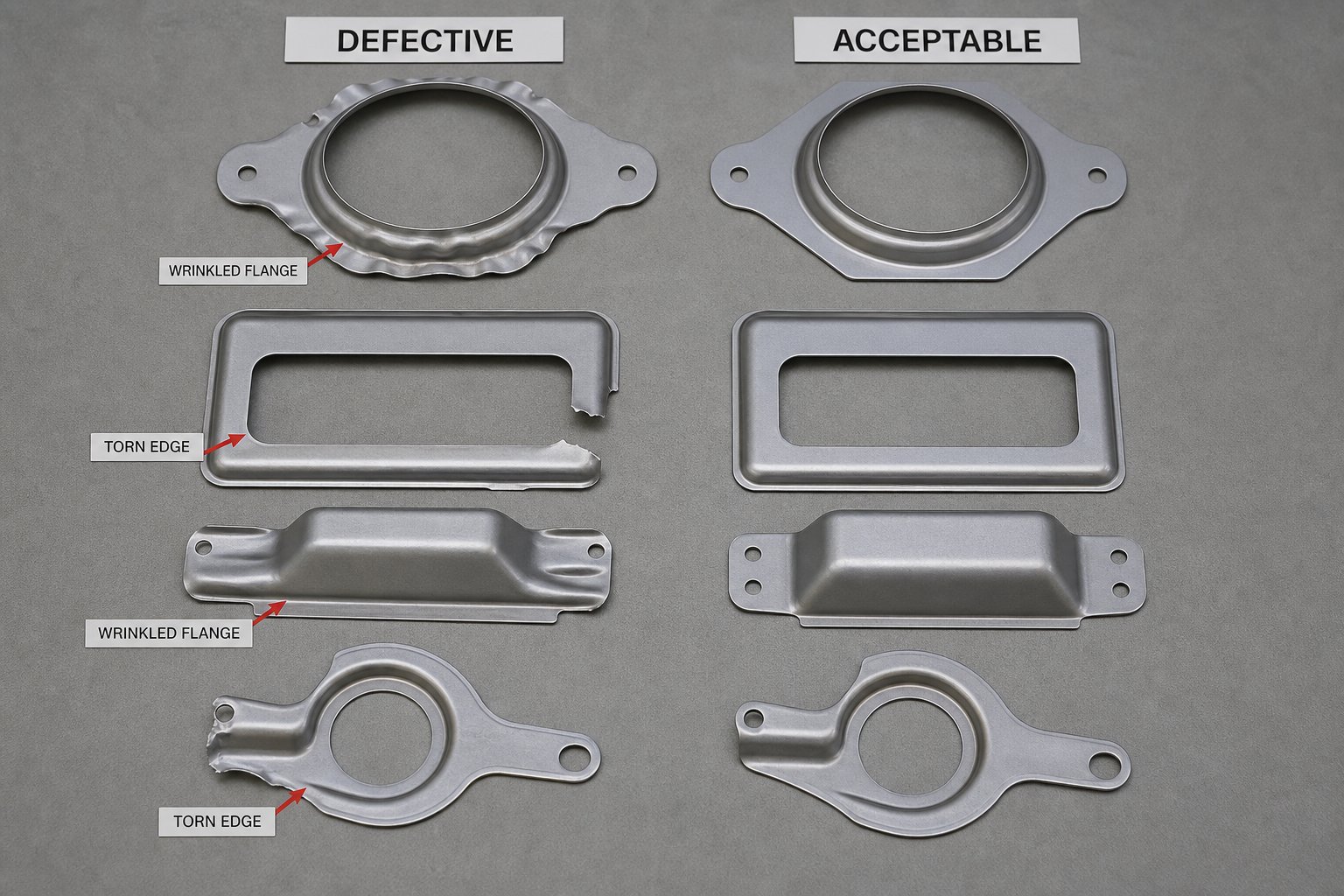 info-1-1 common stamping defects like wrinkling and tearing trace back to specific die design or maintenance root causes