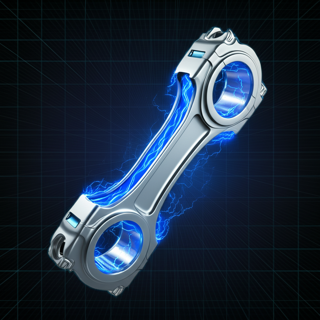 conceptual illustration of a high performance forged connecting rod