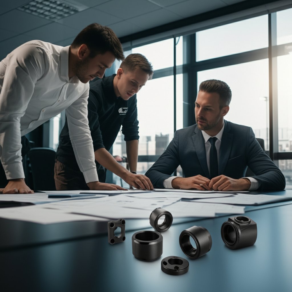 engineers and suppliers discussing black oxide coating requirements