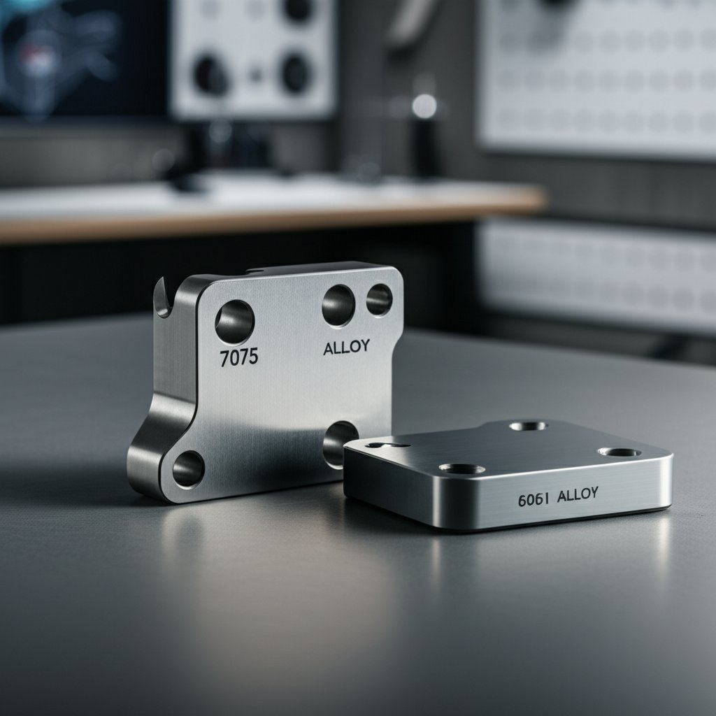 visual comparison of 7075 and 6061 aluminum alloy parts
