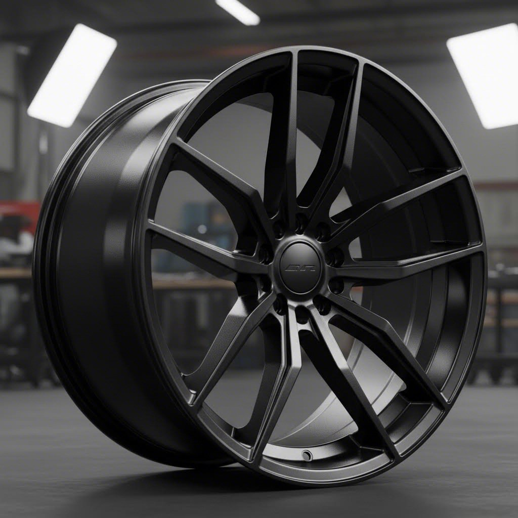 premium forged wheel with professional powder coating finish showcasing durability and aesthetic excellence