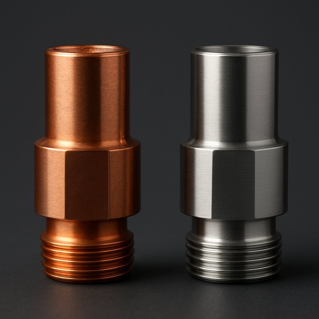 copper as an exposed finish or part of a plated stack