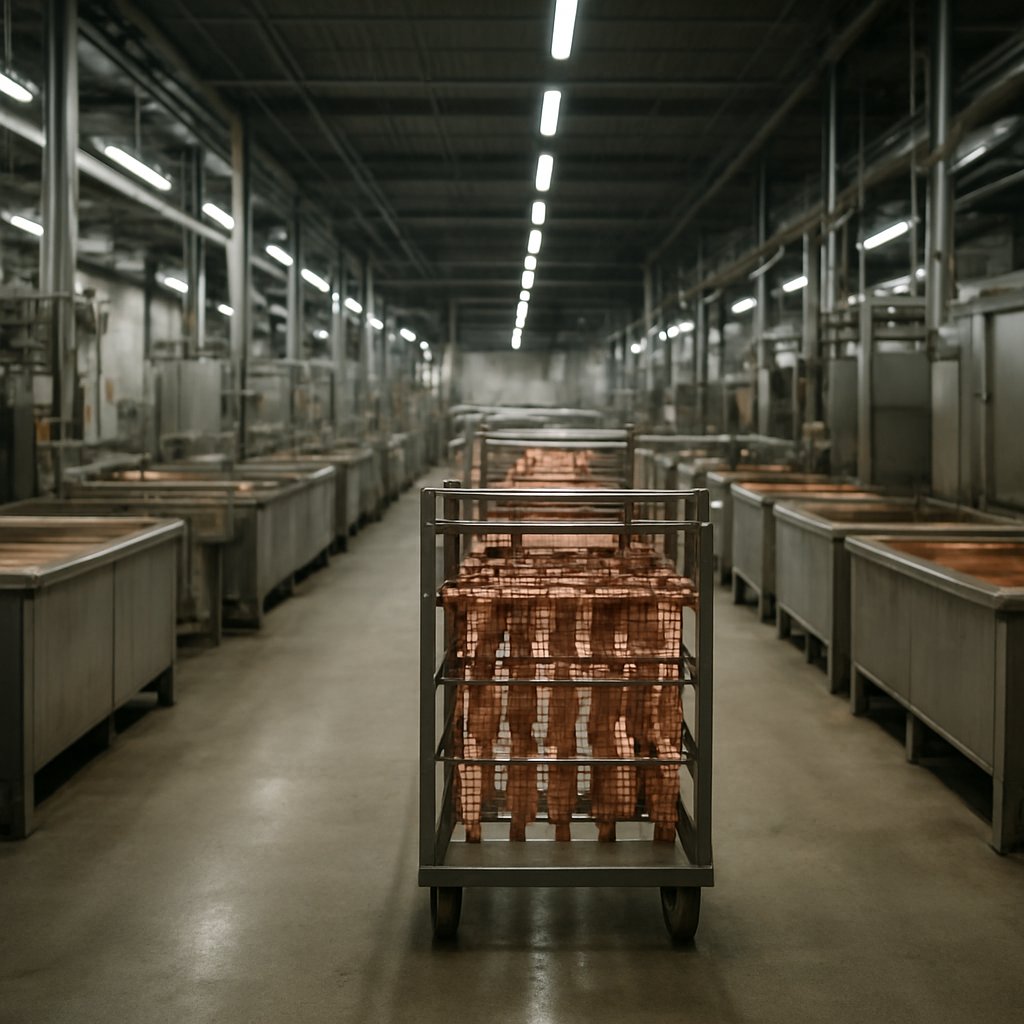 copper plating process workflow in a production setting