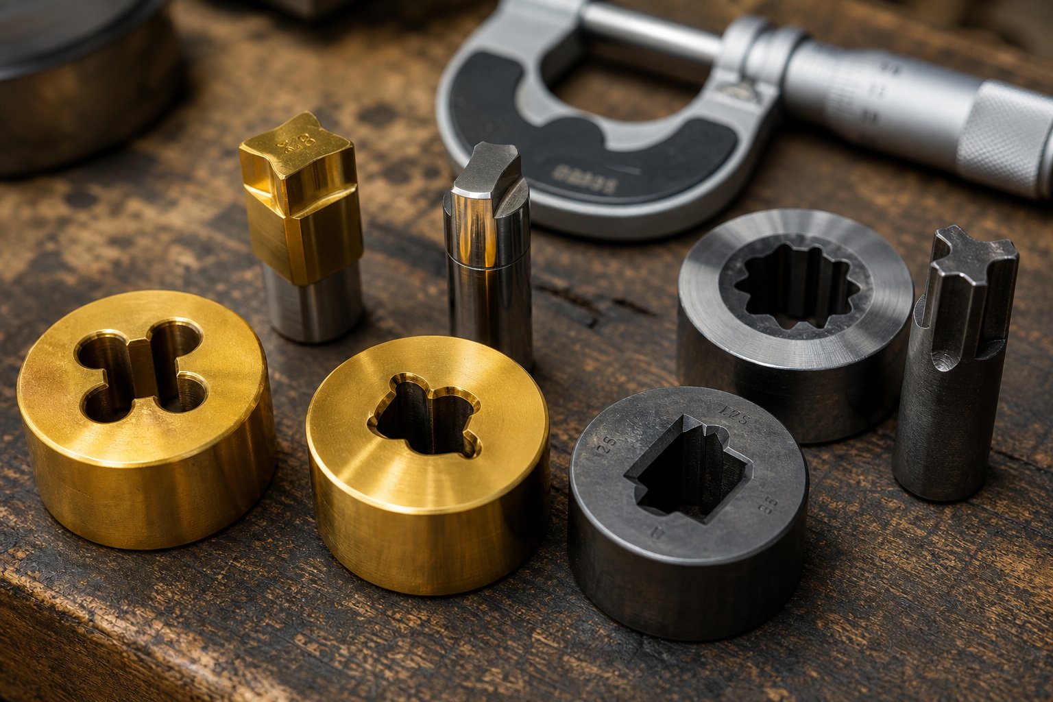 info-1-1 hardened tool steel die components with various surface treatments including tin coating chrome plating and nitriding