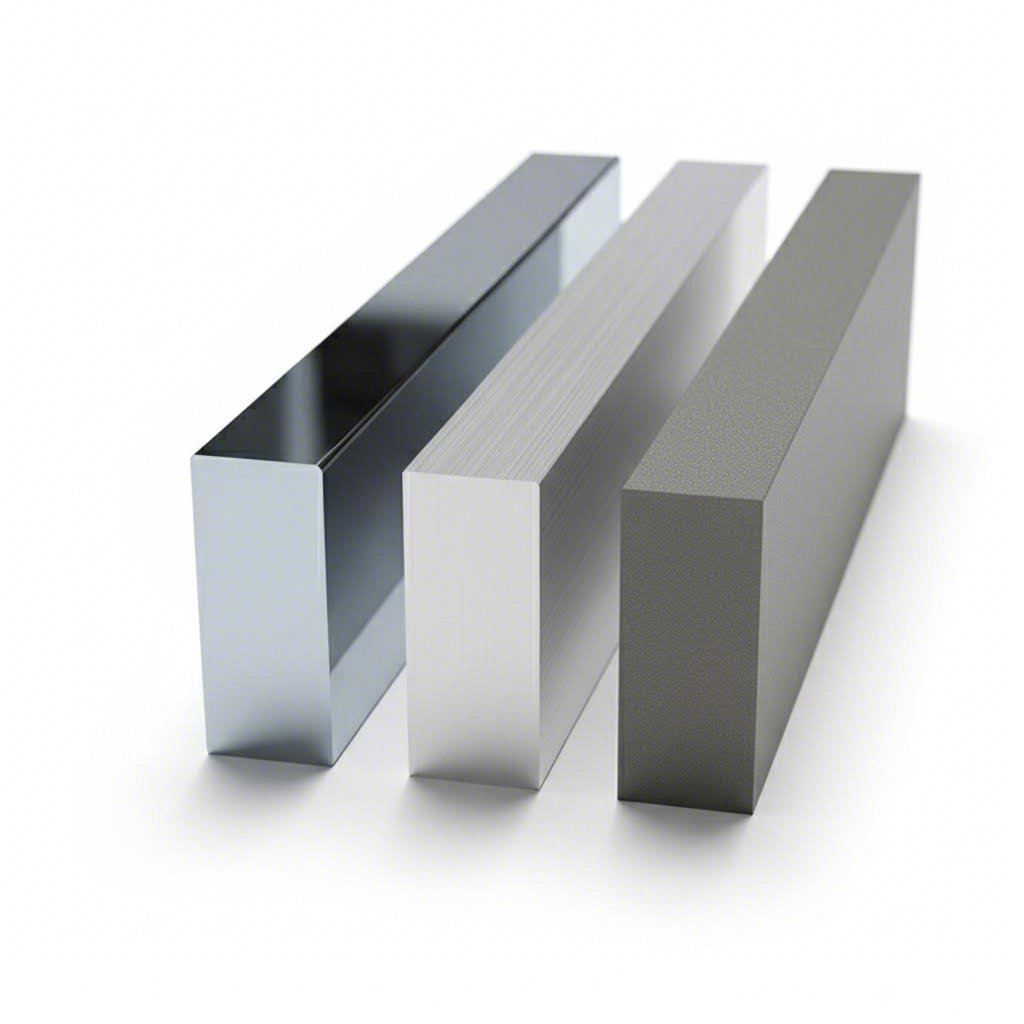 comparison of aluminum alloy profiles showing different surface finish qualities