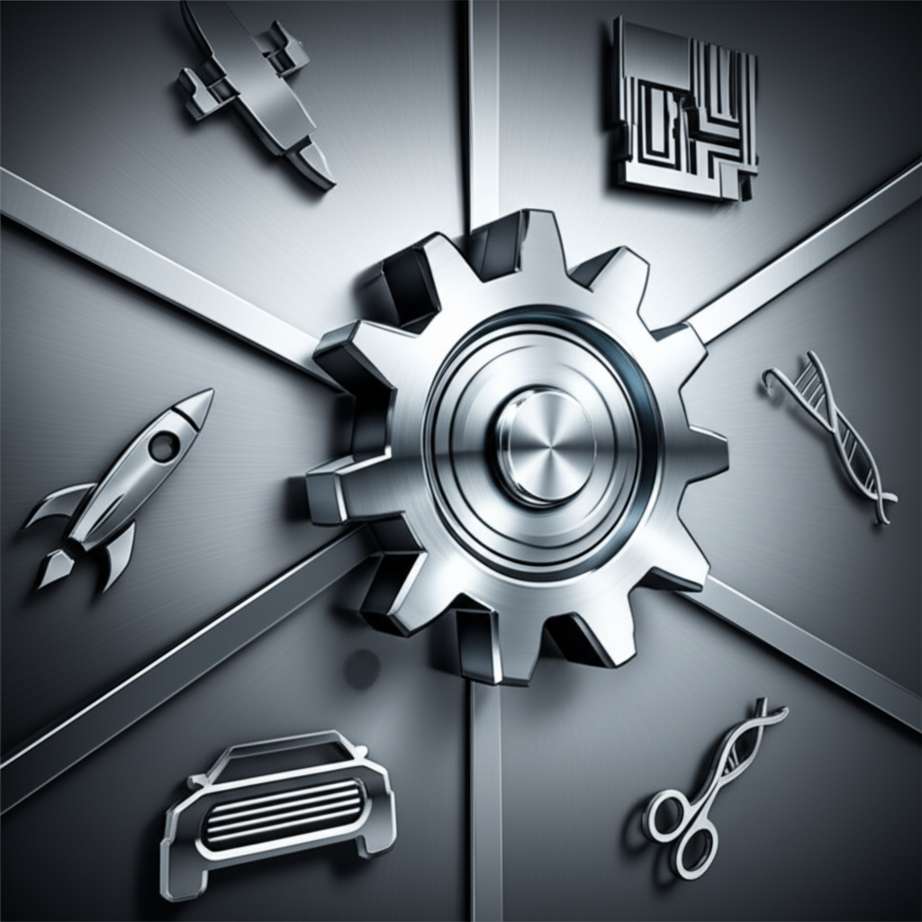 infographic representing the various key industries that rely on metal fabrication