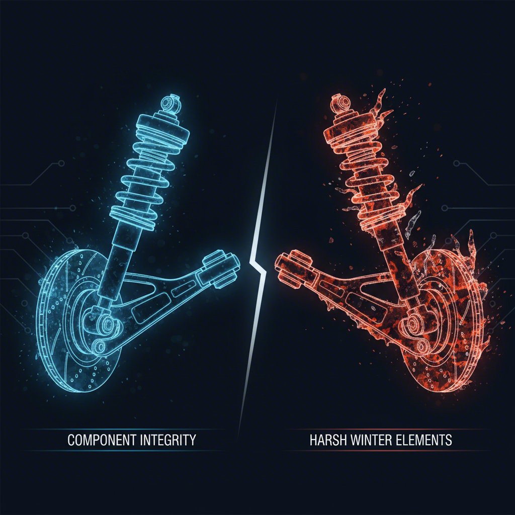 the effect of harsh winter climates on a vehicles suspension components