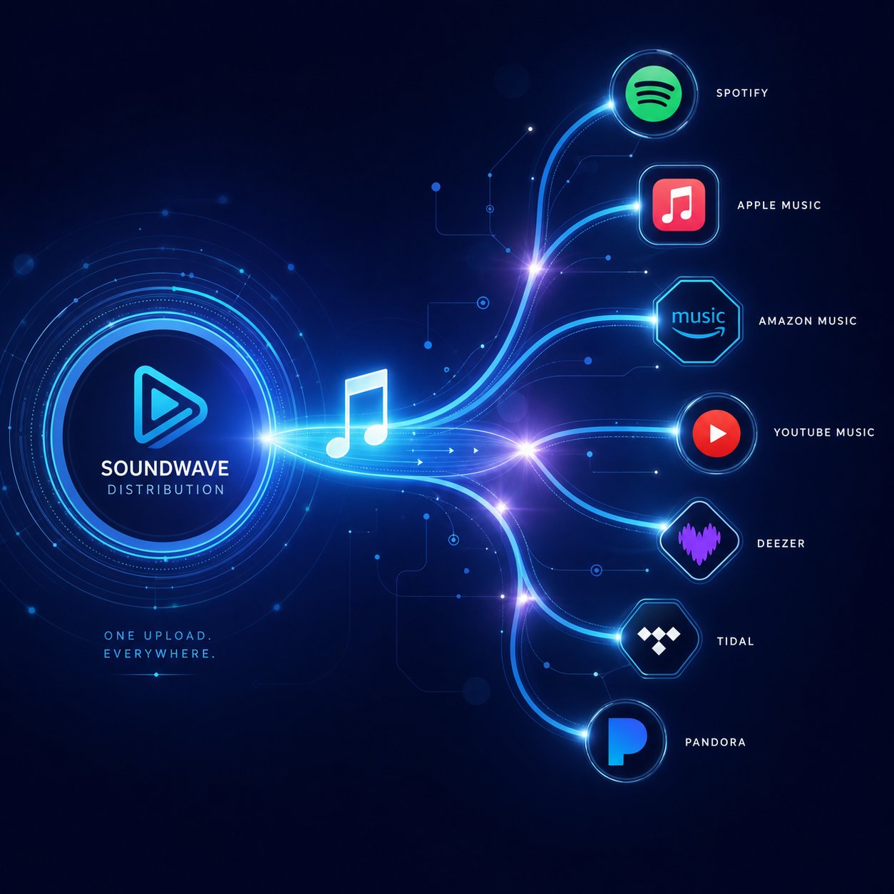 how music distribution services route ai generated tracks to youtube and streaming platforms
