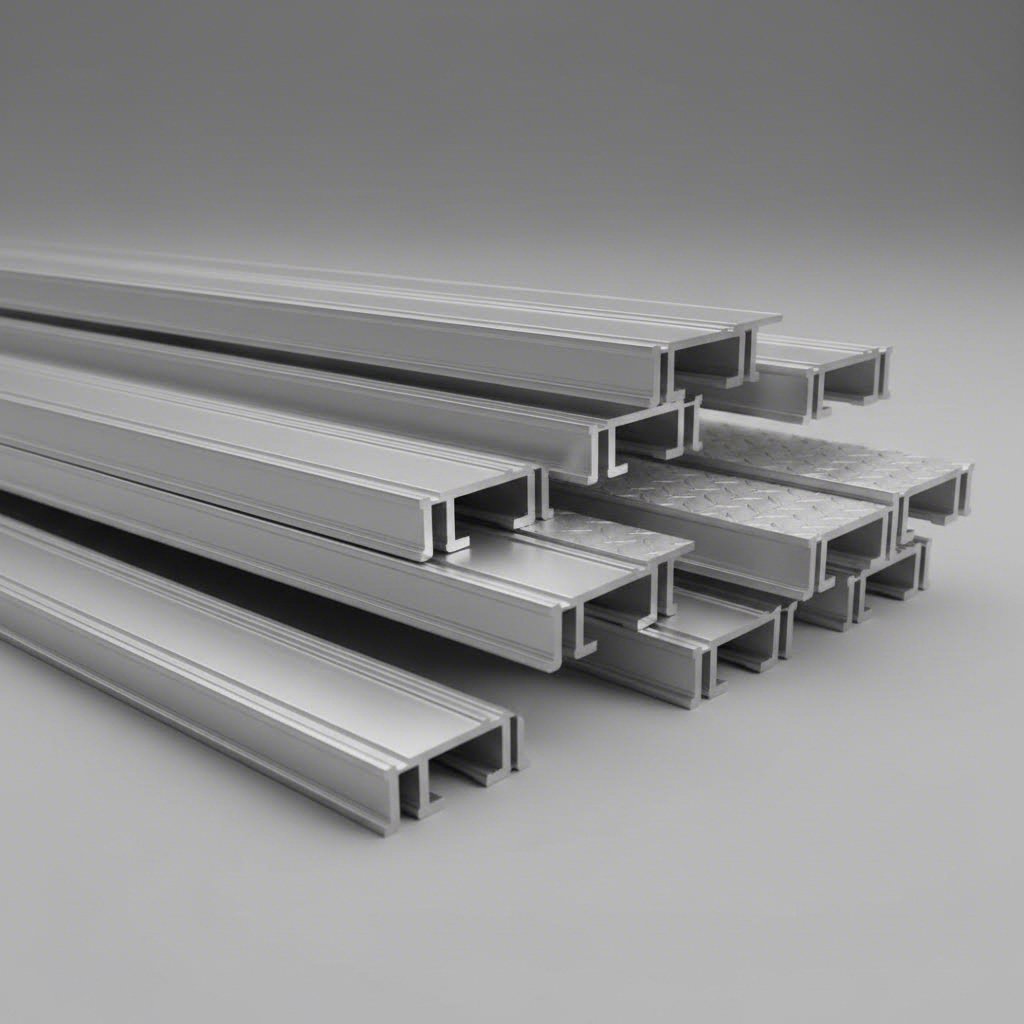 precision engineered aluminum trailer floor extrusions featuring interlocking profiles and textured surfaces