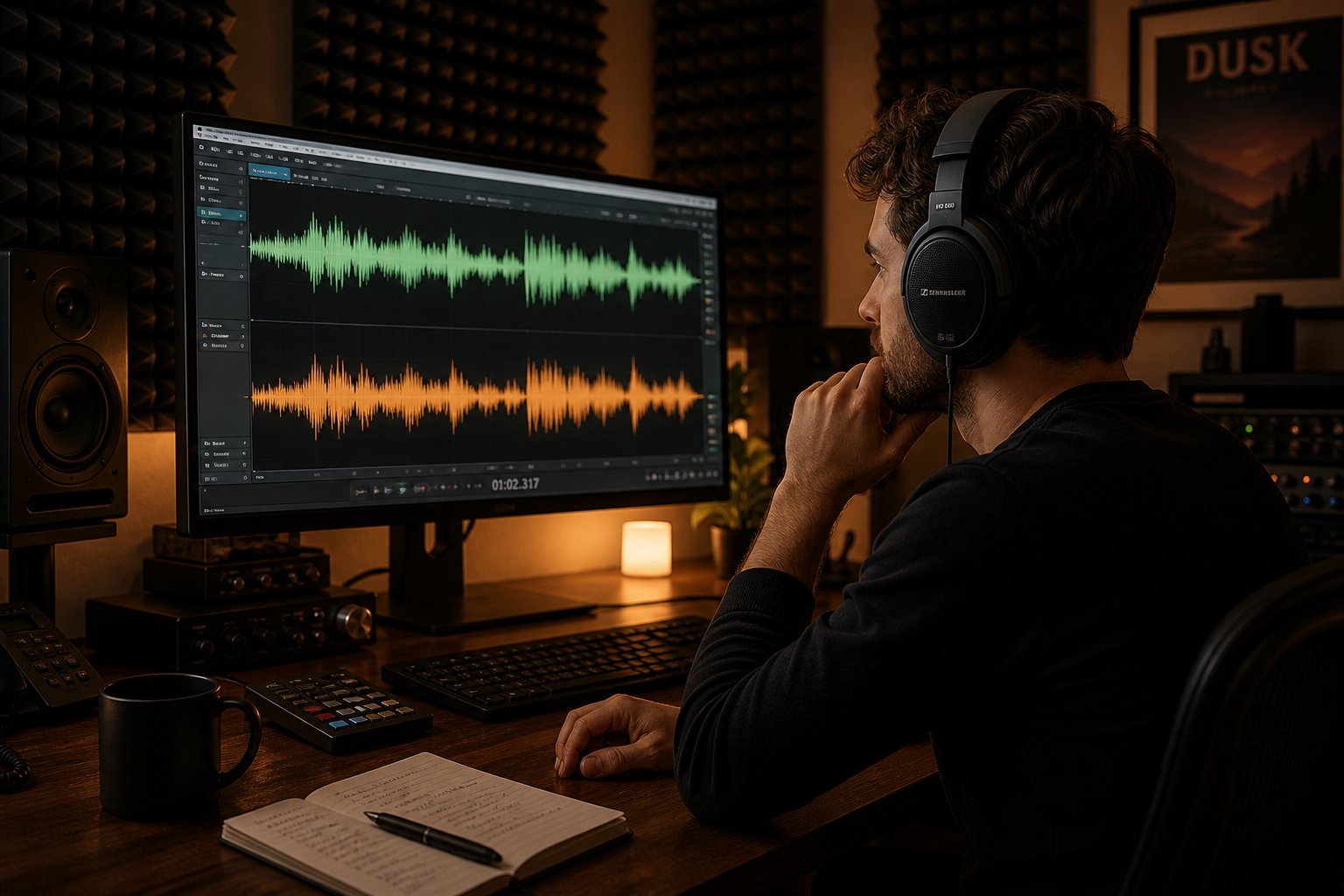 comparing separated audio outputs with headphones reveals vocal bleed and instrumental artifacts