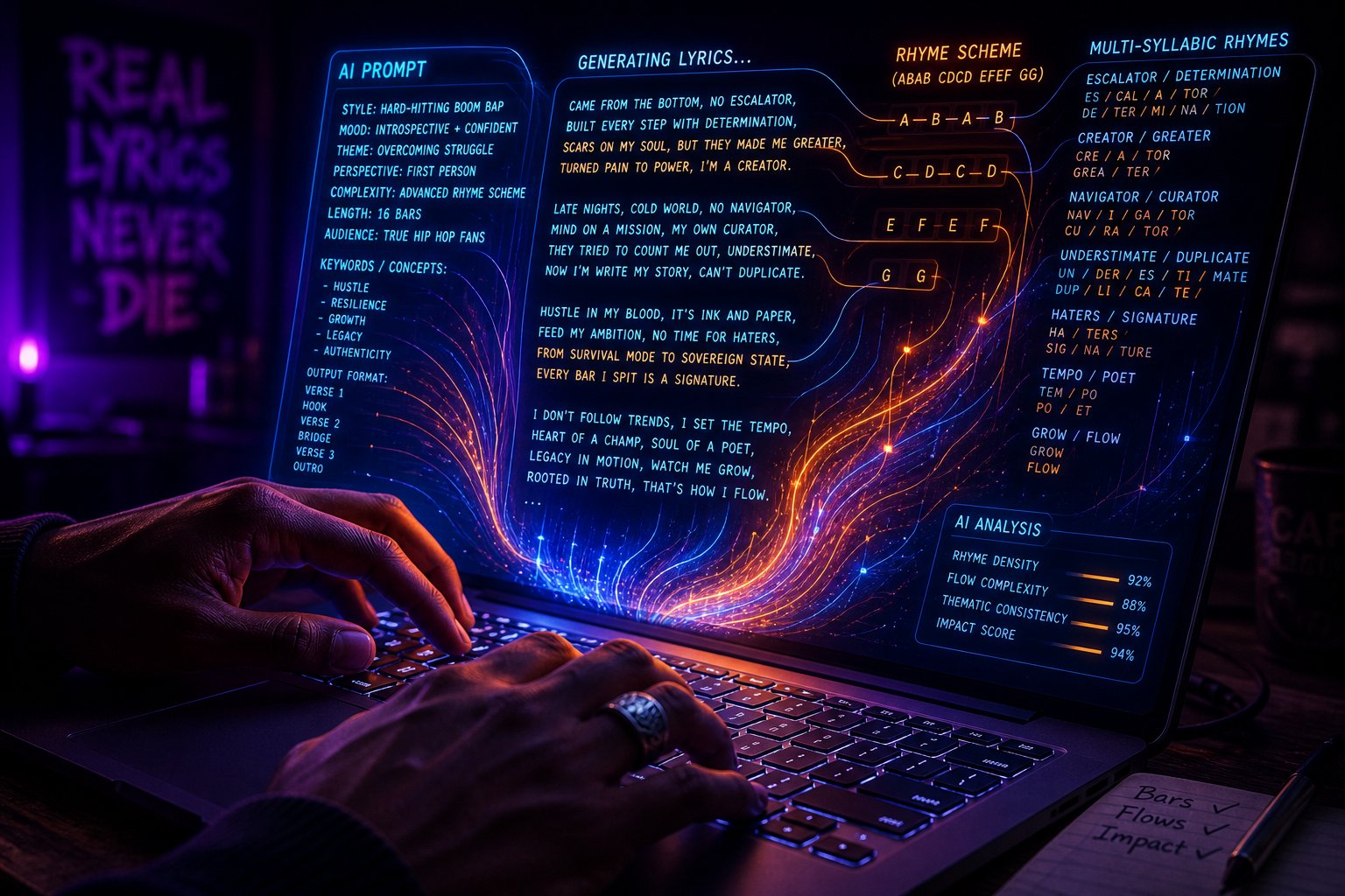 crafting detailed ai prompts is the key to generating rap lyrics with real impact