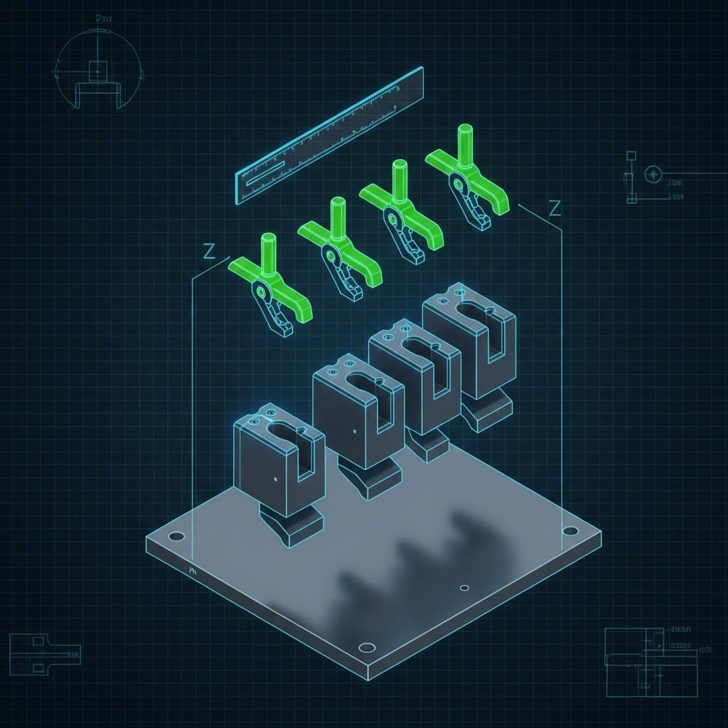 anatomy of a checking fixture including base locators and clamps