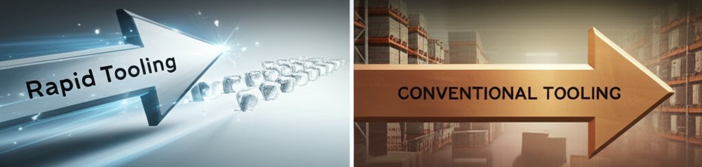 a visual comparison of the rapid tooling and conventional tooling processes