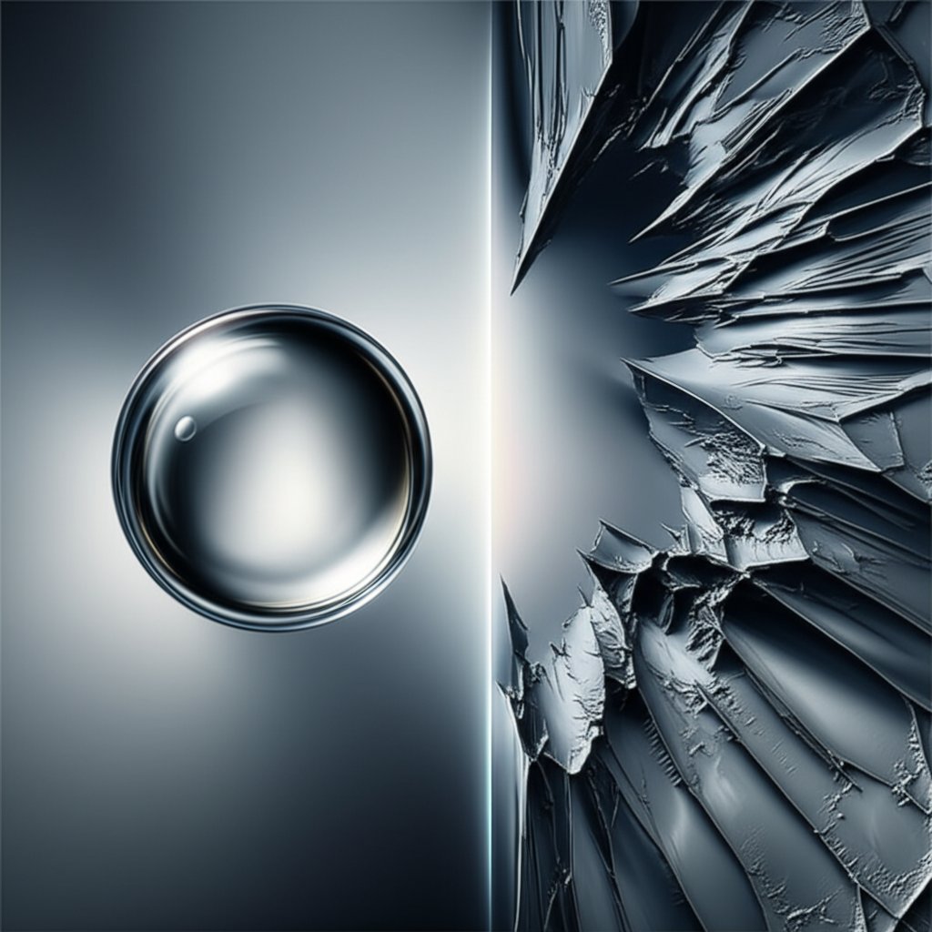 conceptual illustration comparing smooth gas porosity and angular shrinkage porosity in metal