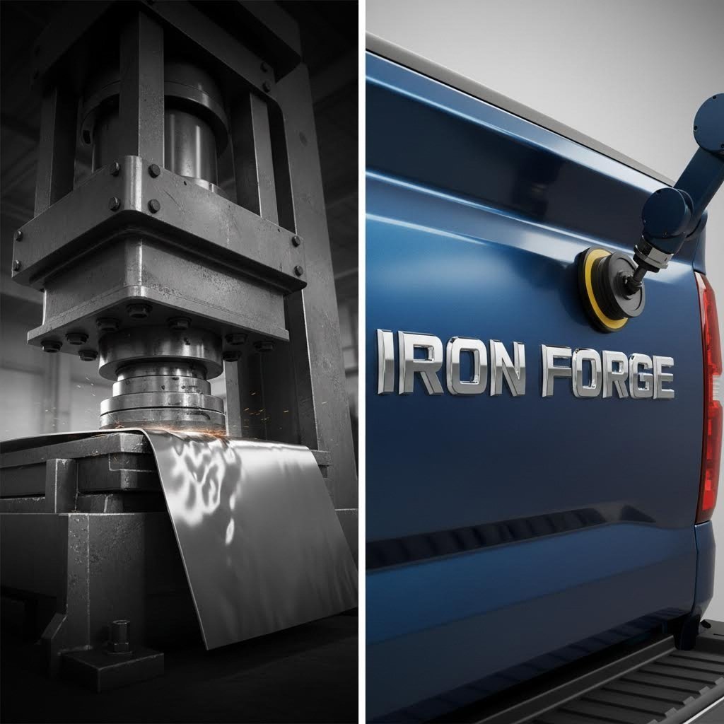 Industrial stamping press vs aftermarket tailgate customization