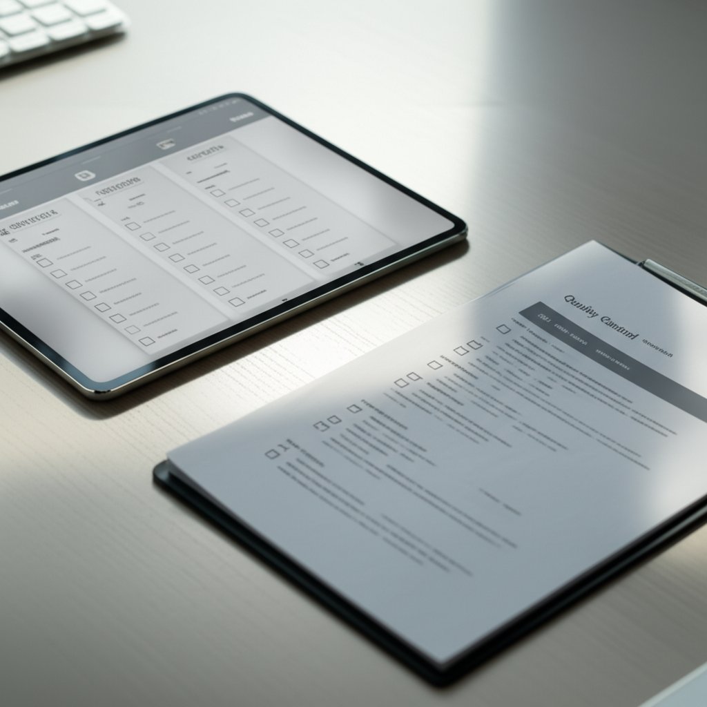various qc checklist templates in digital and paper formats