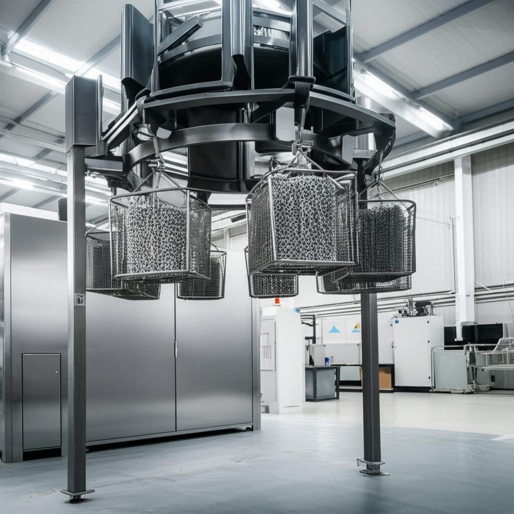 dip spin application and thermal cure for a uniform dacromet film on small automotive parts