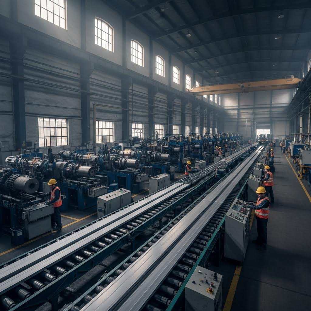 multiple extrusion press lines ensure production flexibility and capacity