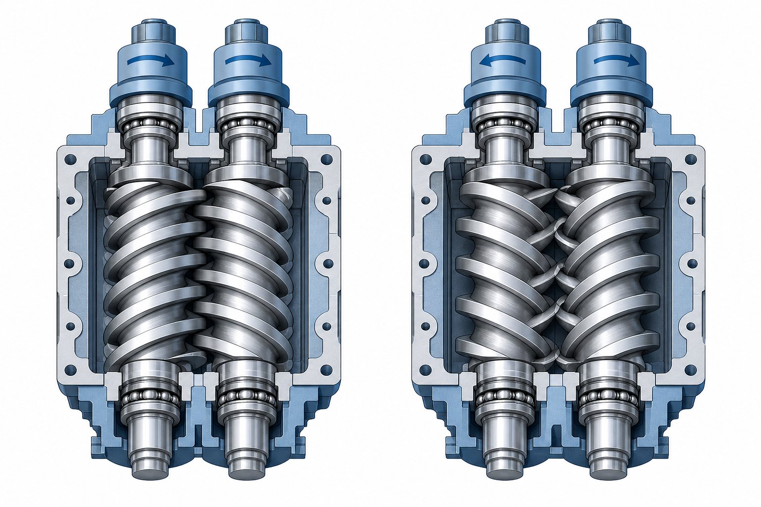 co rotating vs counter rotating twin screw configurations %E2%80%94 each design serves different applications and supplier specializations