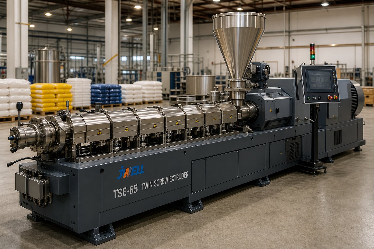 twin screw extruder on a production floor %E2%80%94 choosing the right supplier shapes throughput and roi for decades