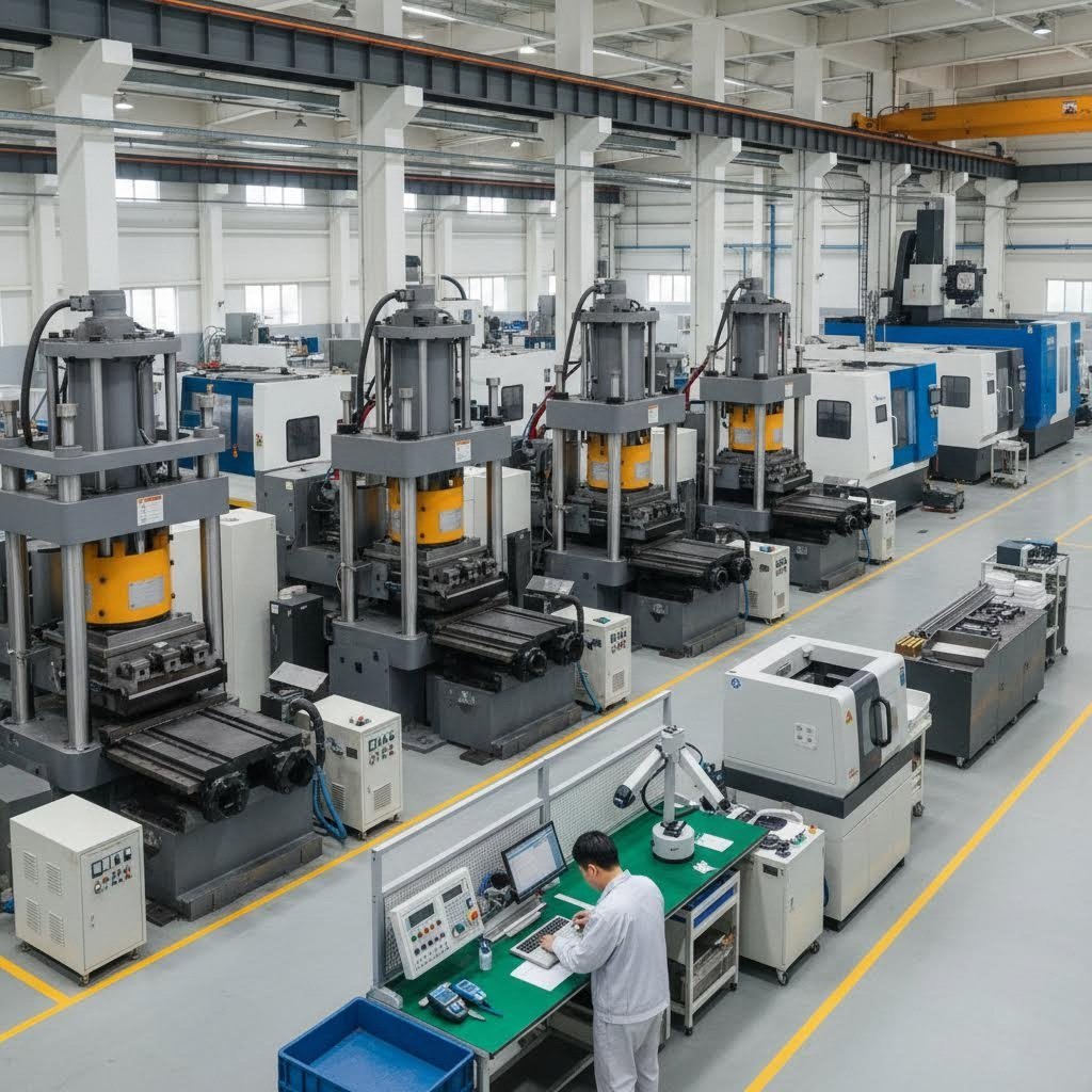 comprehensive aluminum extrusion facility with diverse press capacities