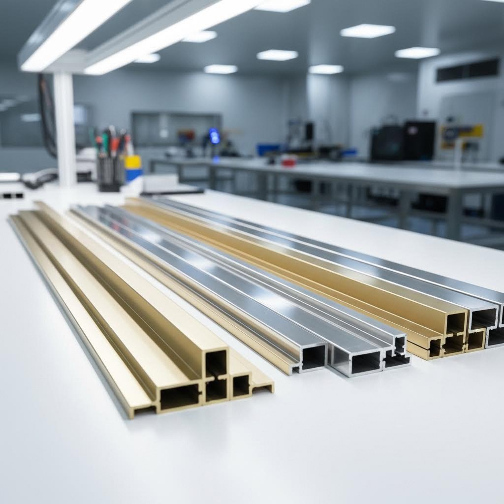 anodized aluminum extrusions showing the results of proper edge preparation